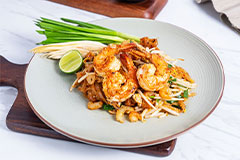 ผัดไทยกุ้งสด